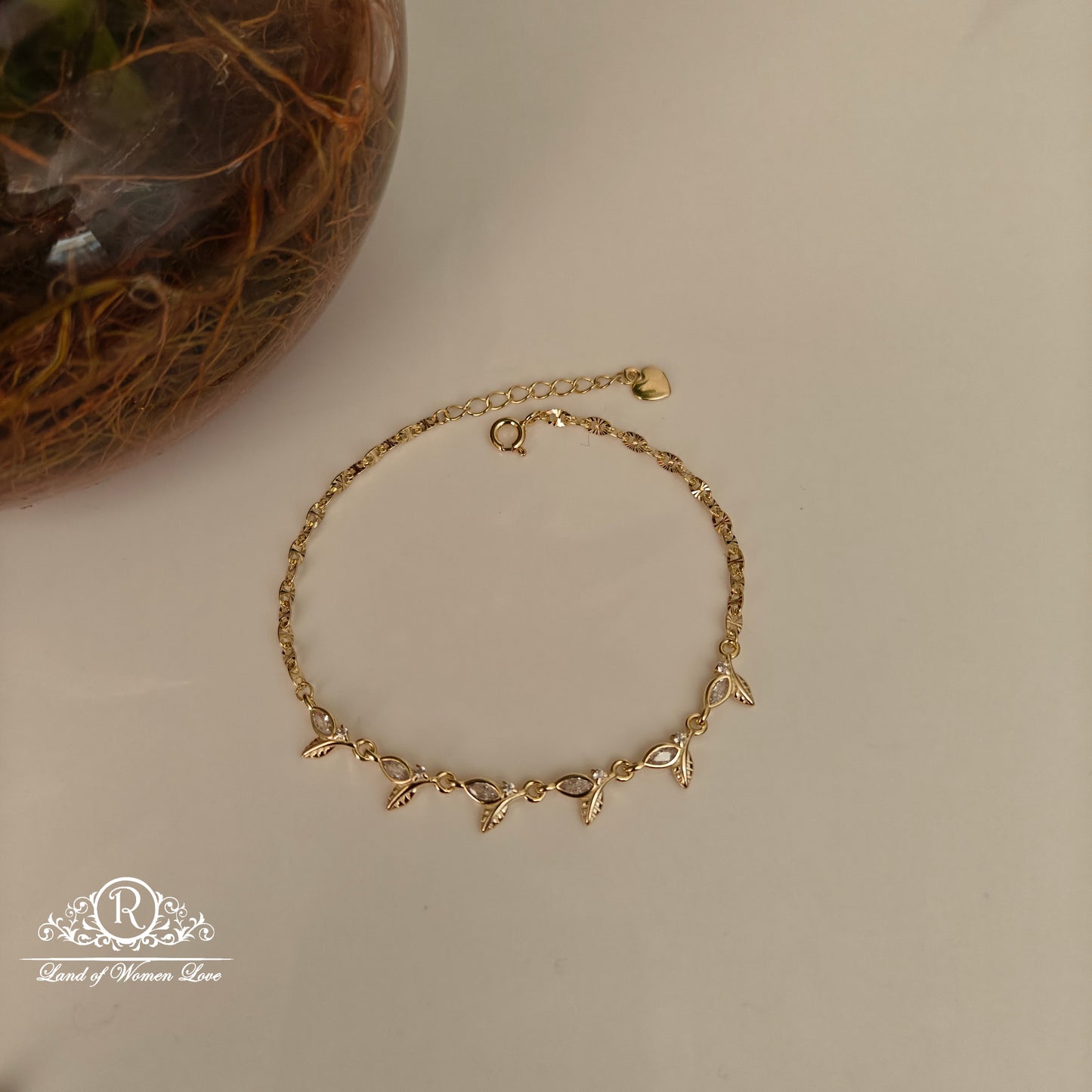 92.5 SILVER GOLD TONE BRACELET -RCG351
