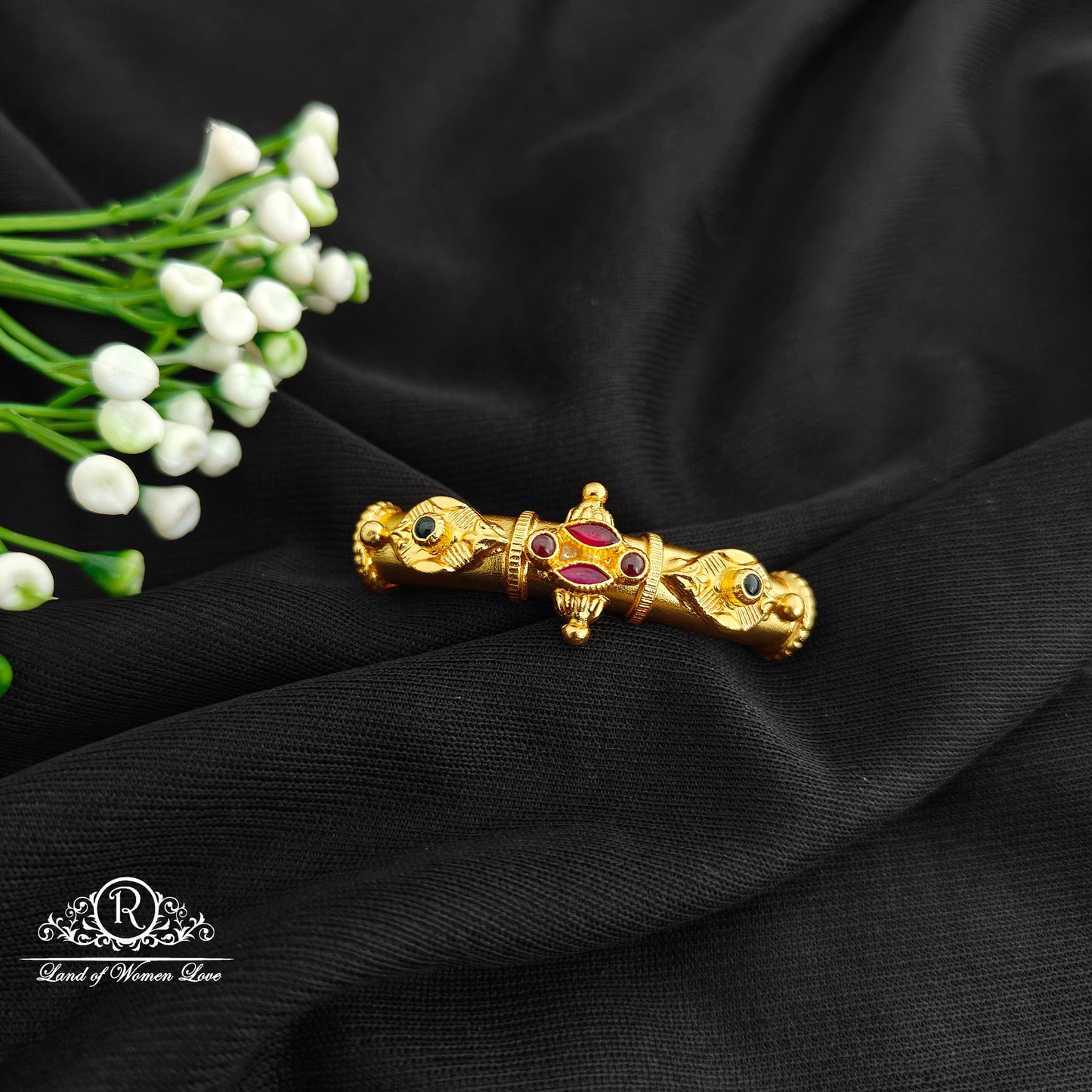 92.5 Silver With Gold Polish Bangle Top-RCR150