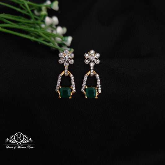 92.5 SILVER STONE EARRINGS-RCHD075
