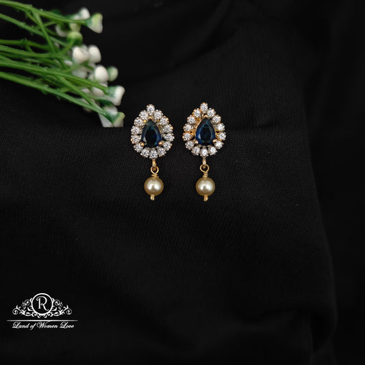 92.5 SILVER STONE EARRINGS-RCHD067