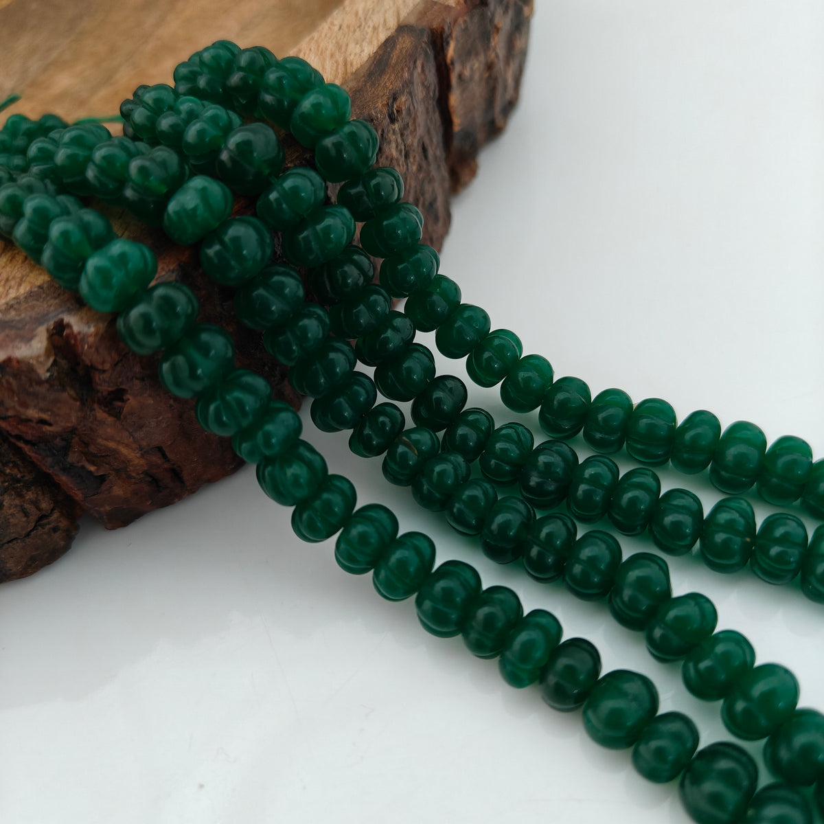 Green Pumpkin Beads-RCMJ372