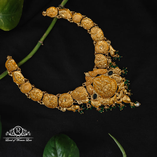 92.5 silver simple and Cute Lakshmi Devi design necklace -RCJR101016