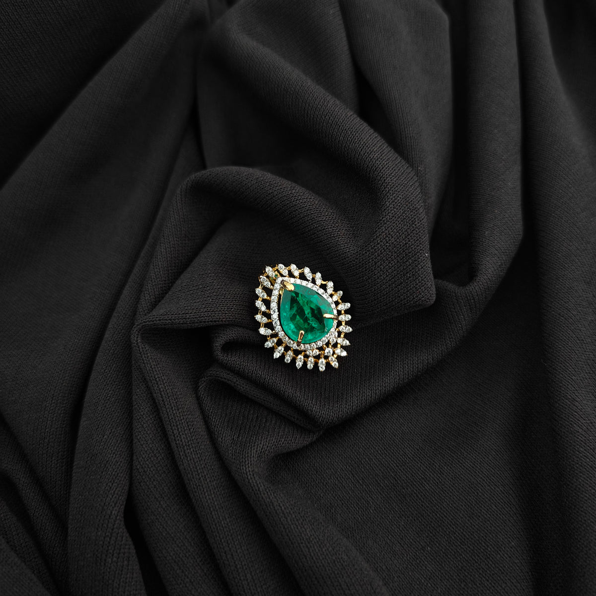 92.5 silver diamond finishing pendant with green stone-RCSB055