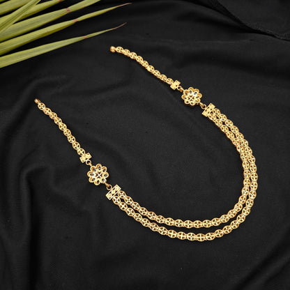 92.5 silver with gold polish necklace -RCH1277