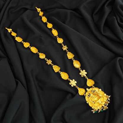92.5 Silver  lakshmi devi Haram design-RCV331