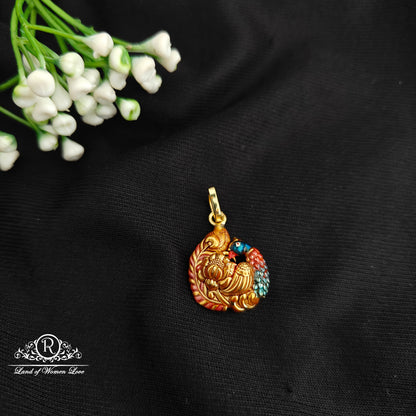 92.5 Silver Peacock Locket-RCR081