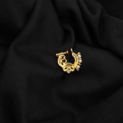92.5silver peacock design nosepin-RCR142