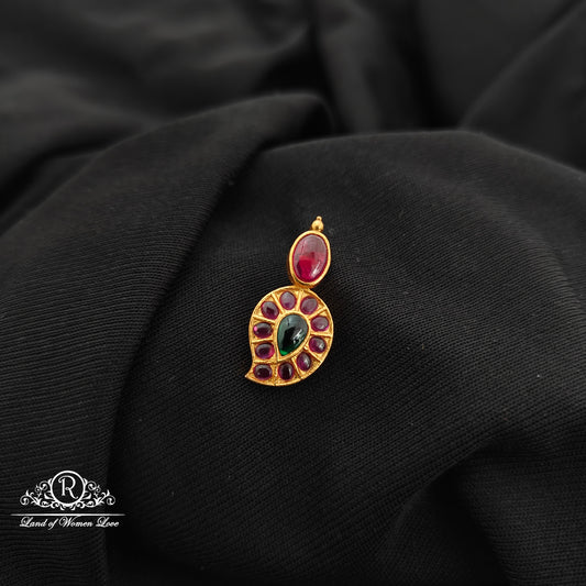 92.5 Silver Mango design ruby pendent -RCR201