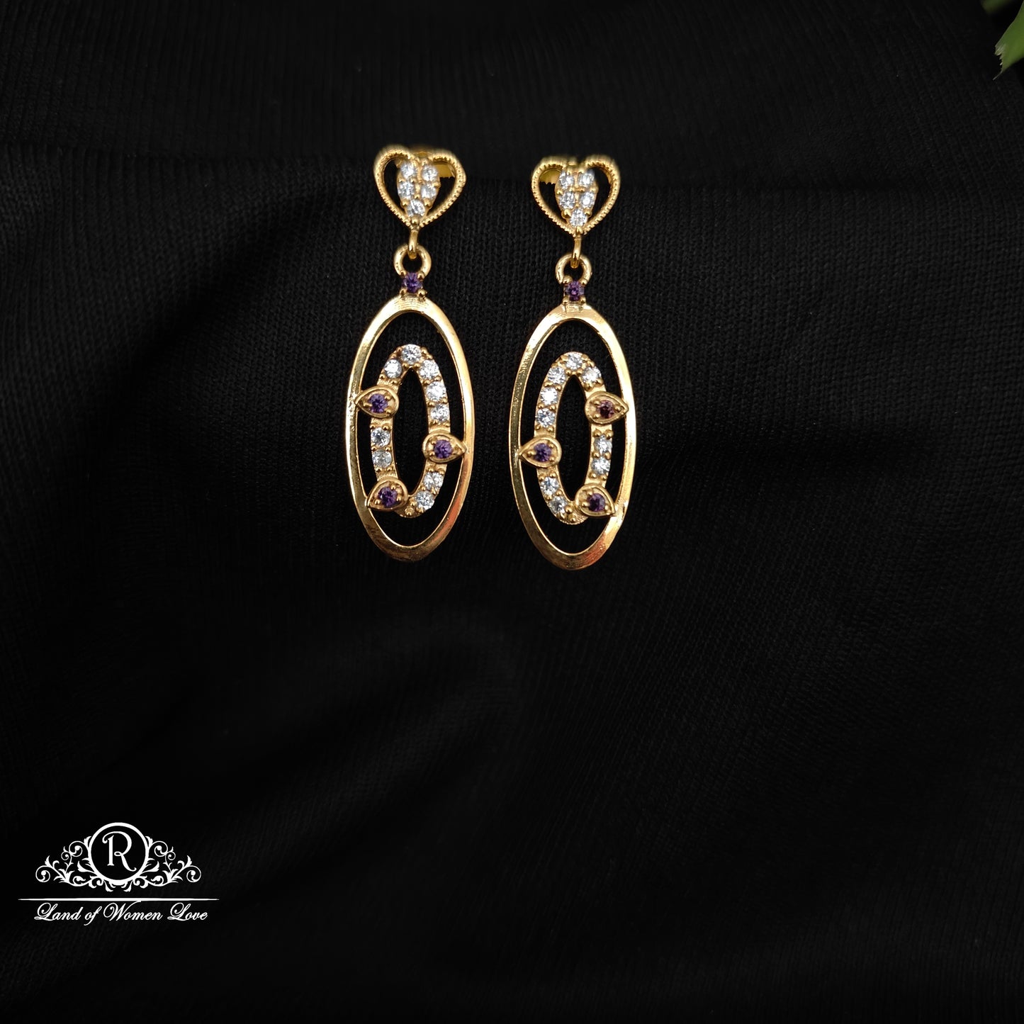 92.5 SILVER STONE EARRINGS-RCHD039-3