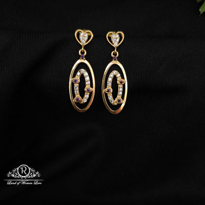 92.5 SILVER STONE EARRINGS-RCHD039-3