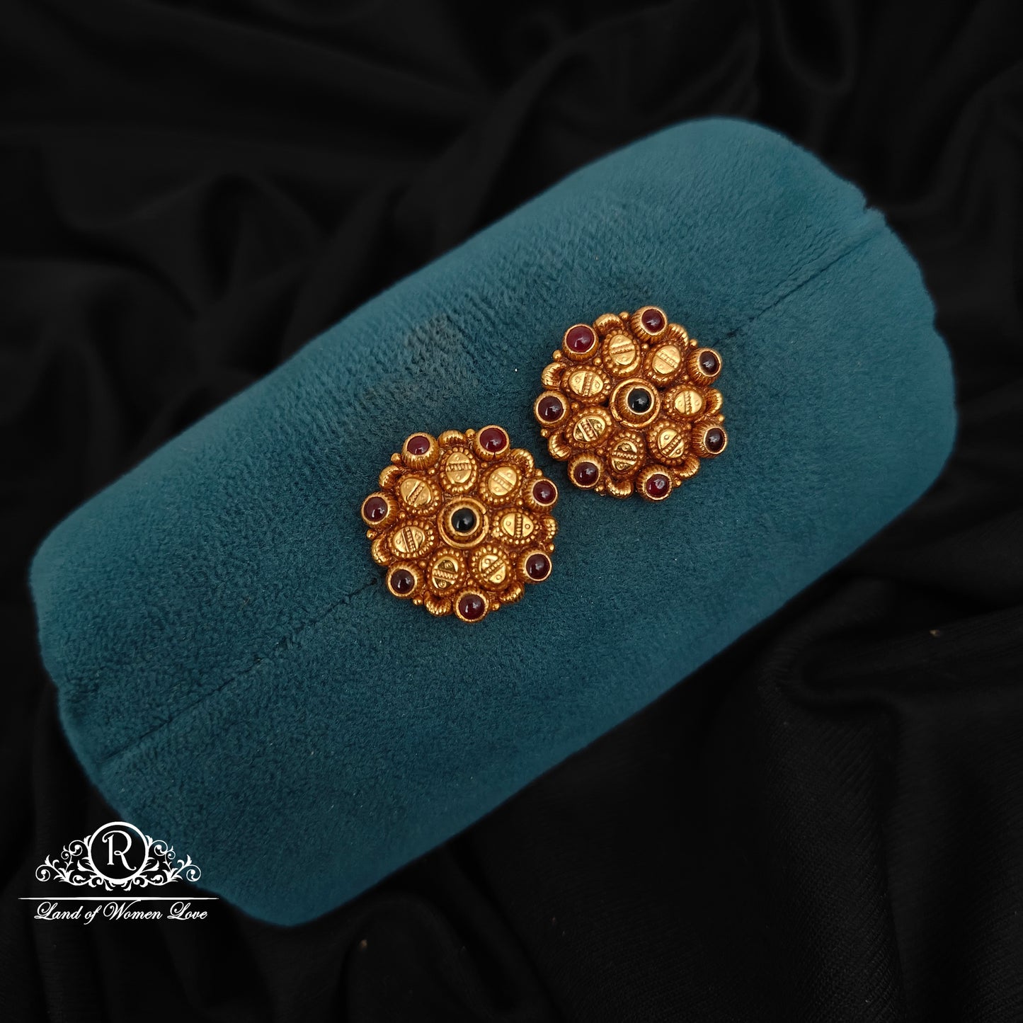 92.5 silver nakshi earrings -RCH1151