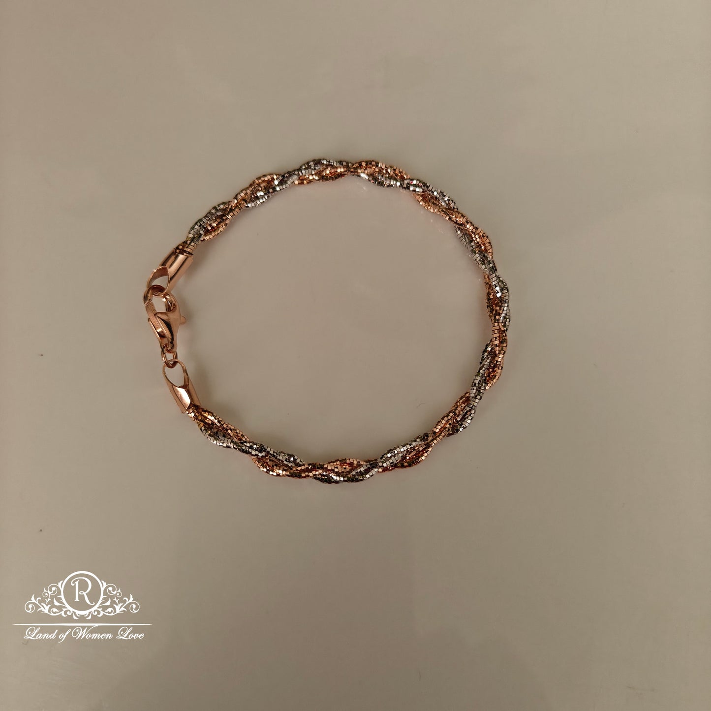 92.5 SILVER TWO TONE BRACELET -RCG342