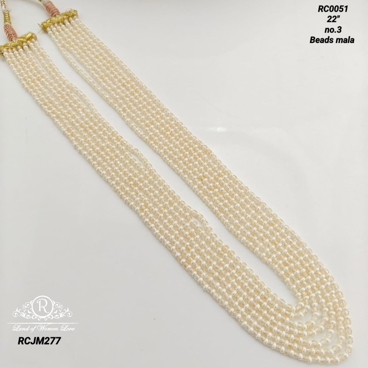Light green beads potha mala RCJM277
