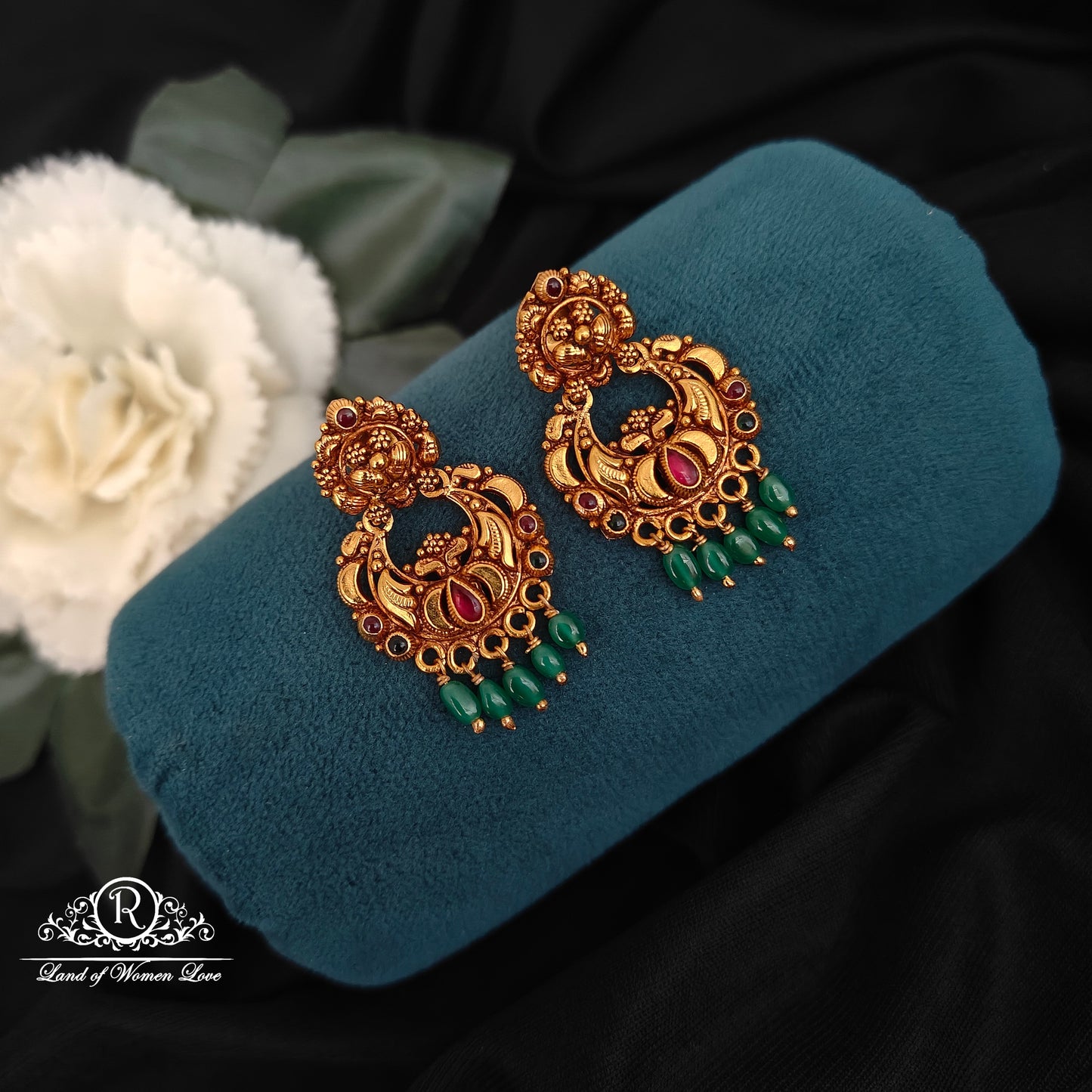 92.5-SILVER CHANDBALI EARRINGS -RCZ1001