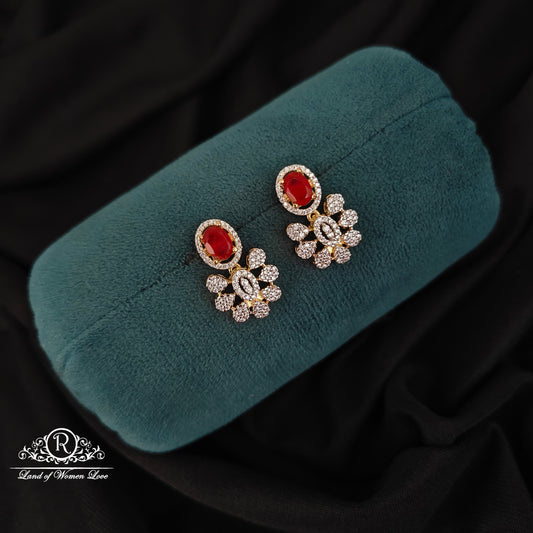 92.5 SILVER DIAMOND FINISHING EARRINGS-RCM1464