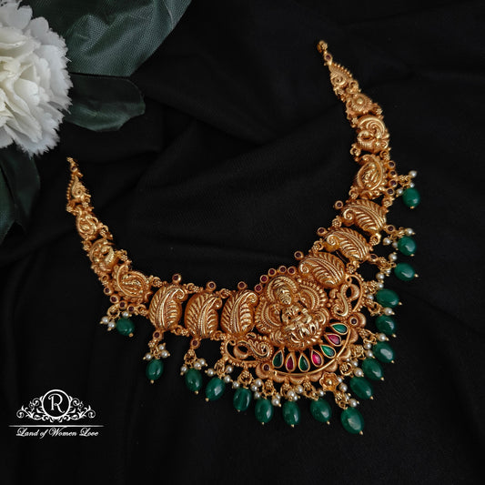 92.5 SILVER LAKSHMI DEVI NECKLACE-RCHD015