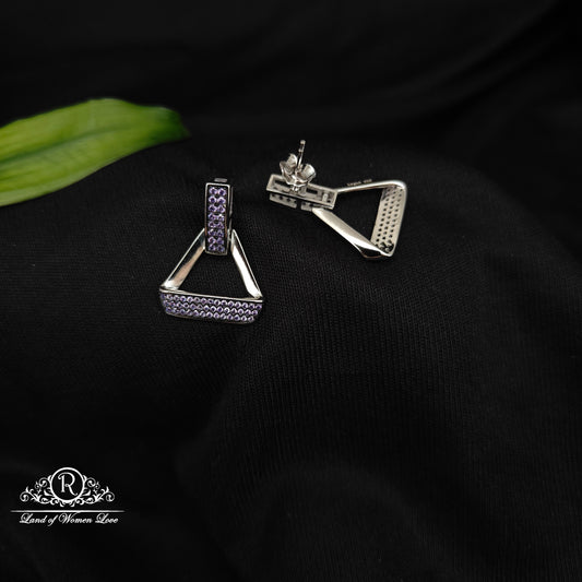 92.5 SILVER  EARRINGS-RCG328-3