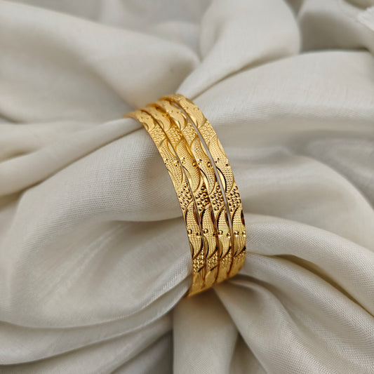92.5 Silver with Gold Polish Bangles-RCHD0128