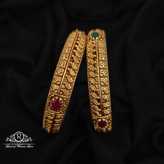 92.5 SILVER MANGO DESGIN BANGLES-RCM1426