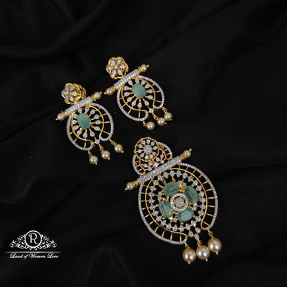 92.5 SILVER FUSHION COLLECTION EARRINGS WITH PENDANT SET-RCM1437