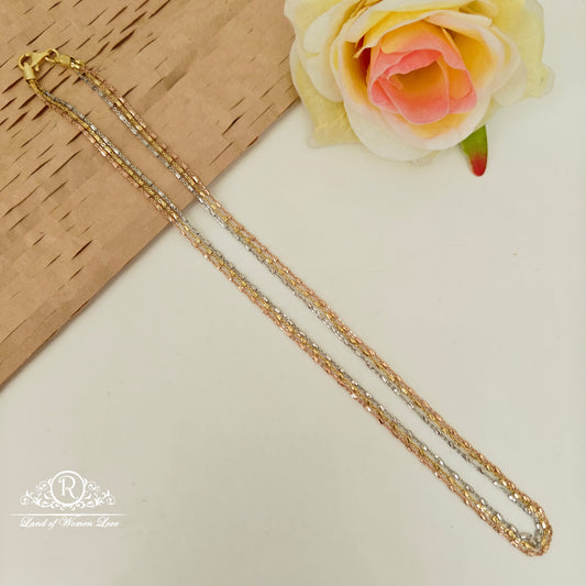 92.5 silver 3 tone italian chain-RCVH31