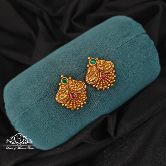 92.5-SILVER PEACOCK EARRINGS -RCM1489