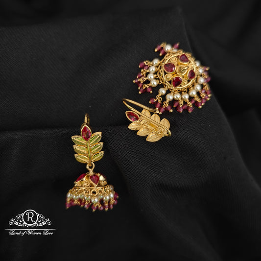 92.5 SILVER CHANGEABLE JUMKAS DESGIN EARRINGS-RCBH014