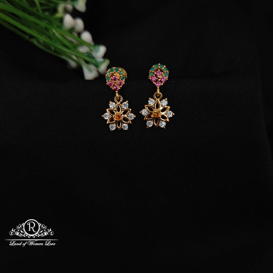 92.5 SILVER STONE EARRINGS-RCHD077