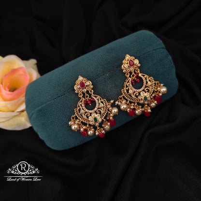 92.5 SILVER CHANDBALI EARRINGS -RCMB013