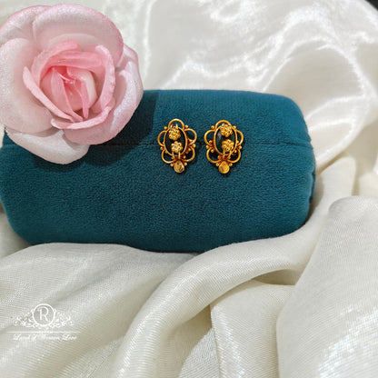 92.5 Silver  flower design earrings -RCM1616