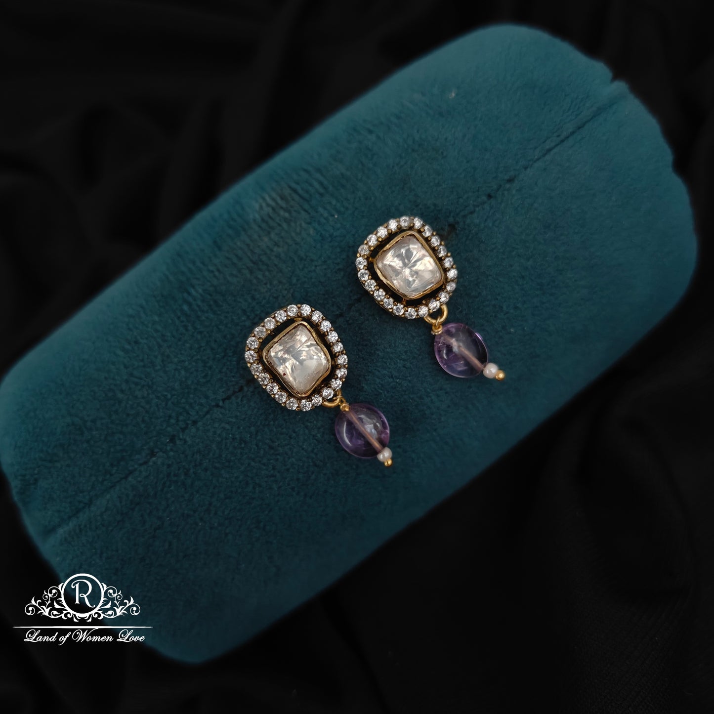 92.5 silver victorian earrings-RCH1153