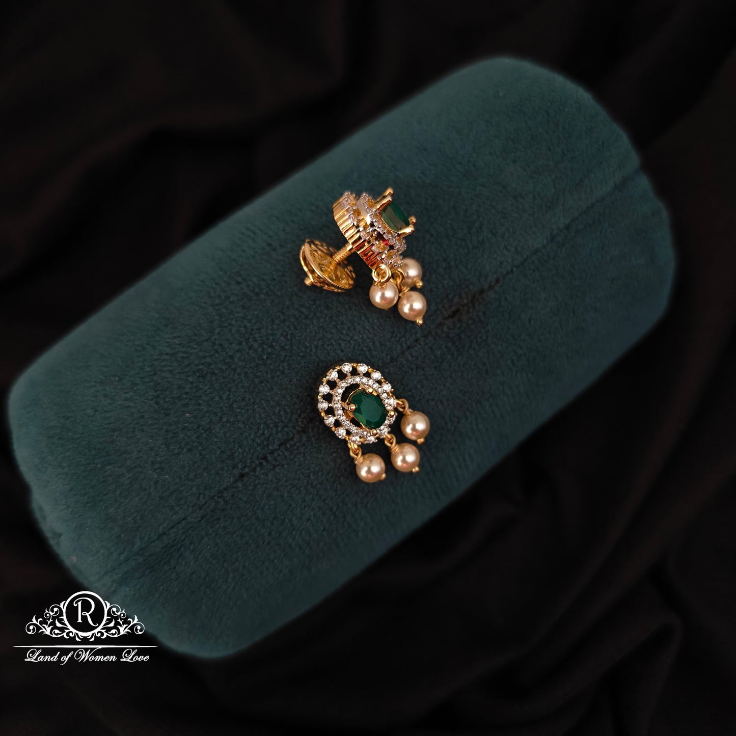 92.5 SILVER DIAMOND FINISHING EARRINGS-RCM1469