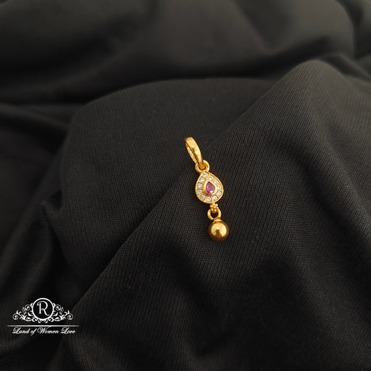 92.5 Silver Drop shape with gold drop design with gold polish locket-RCR274