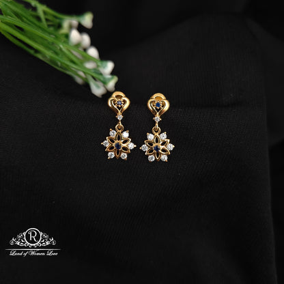 92.5 SILVER STONE EARRINGS-RCHD084