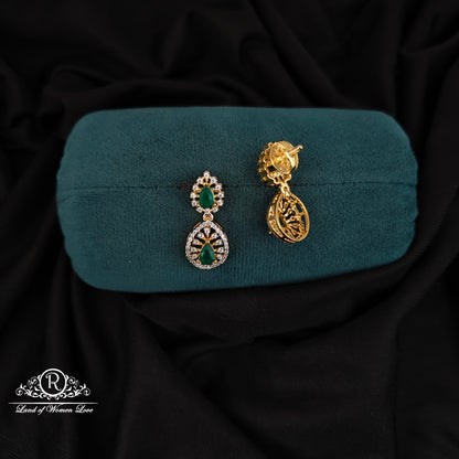 92.5 SILVER DIAMOND FINISHING EARRINGS-RCM1480
