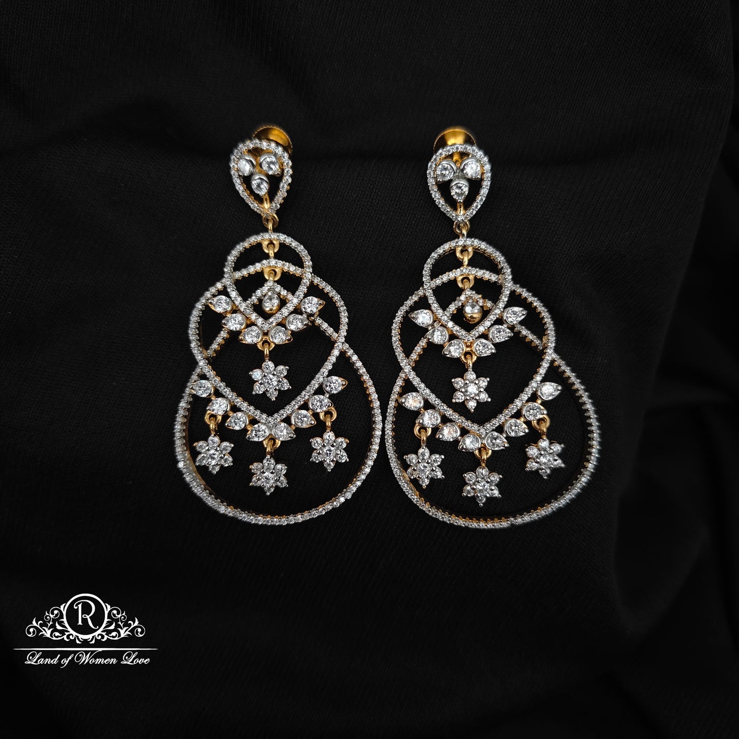 92.5 SILVER STONE EARRINGS-RCHD069