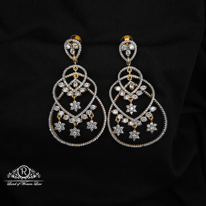 92.5 SILVER STONE EARRINGS-RCHD069