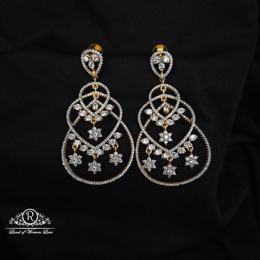 92.5 SILVER STONE EARRINGS-RCHD069