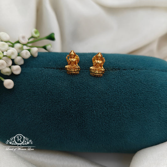92.5 Silver Small Lakshmi Devi  Earrings-RCR023