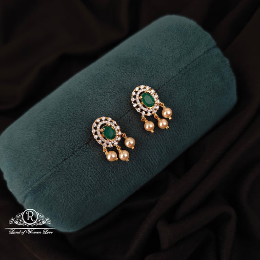 92.5 SILVER DIAMOND FINISHING EARRINGS-RCM1469