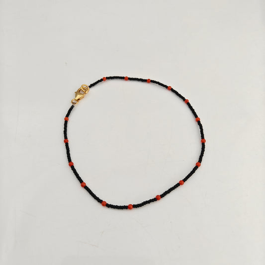 92.5 Silver with gold polish Anklets -RCH1374
