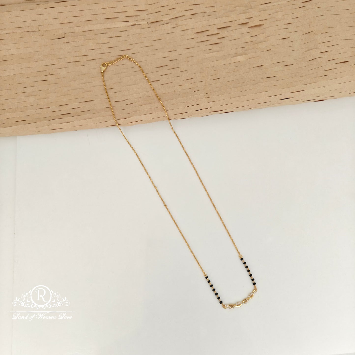 92.5 SILVER BLACK BEADS WITH PENDANT-RCVC001