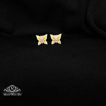 92.5 Silver Butterfly  Kids Earrings-RCHS56