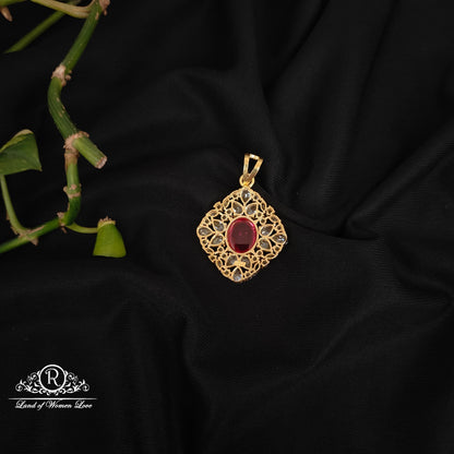 Silver White Stones Locket-M302