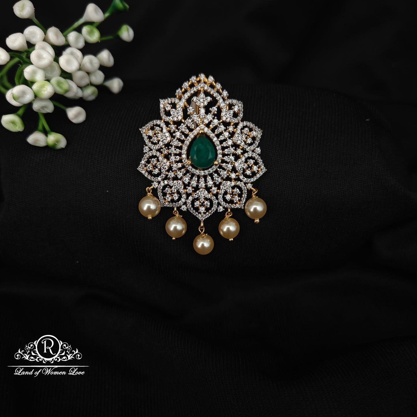 92.5 SILVER DIAMOND FINISHING   PENDANT-RCM1406