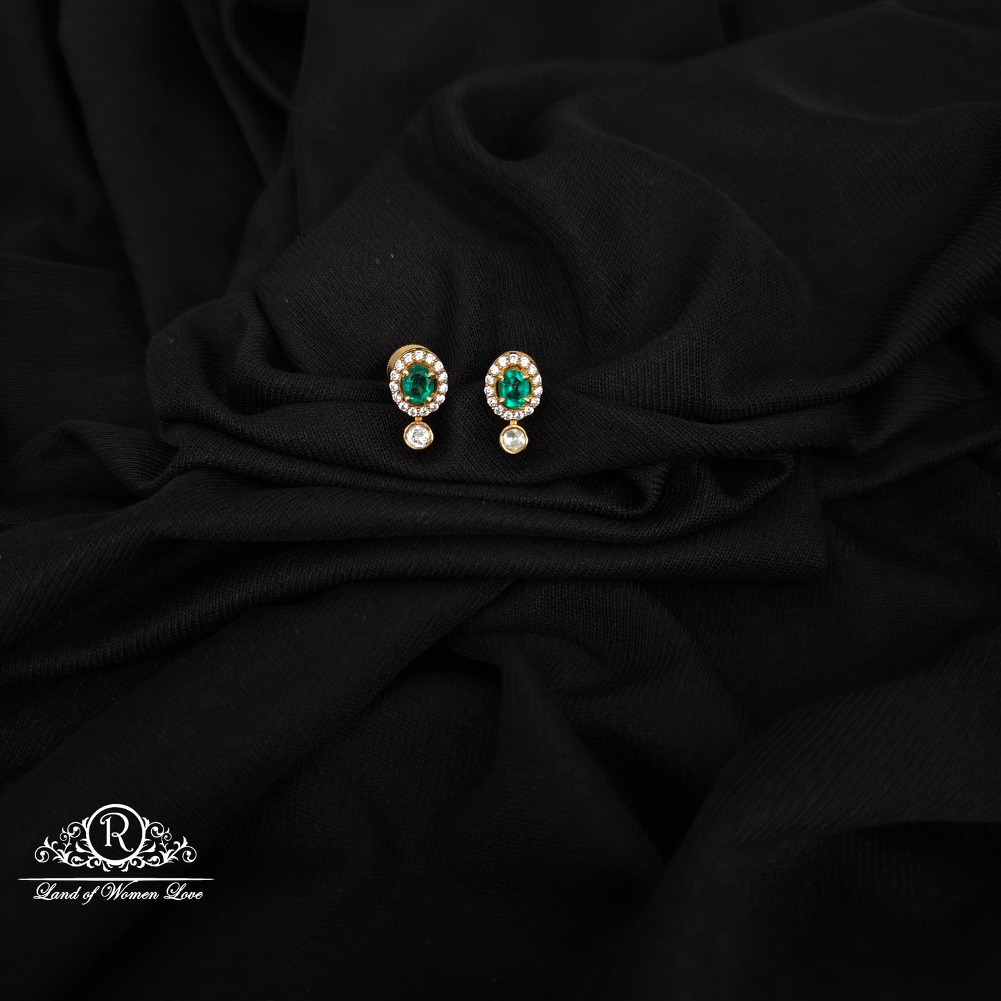 92.5-SILVER MOSSINATE EARRINGS-RCG314-1