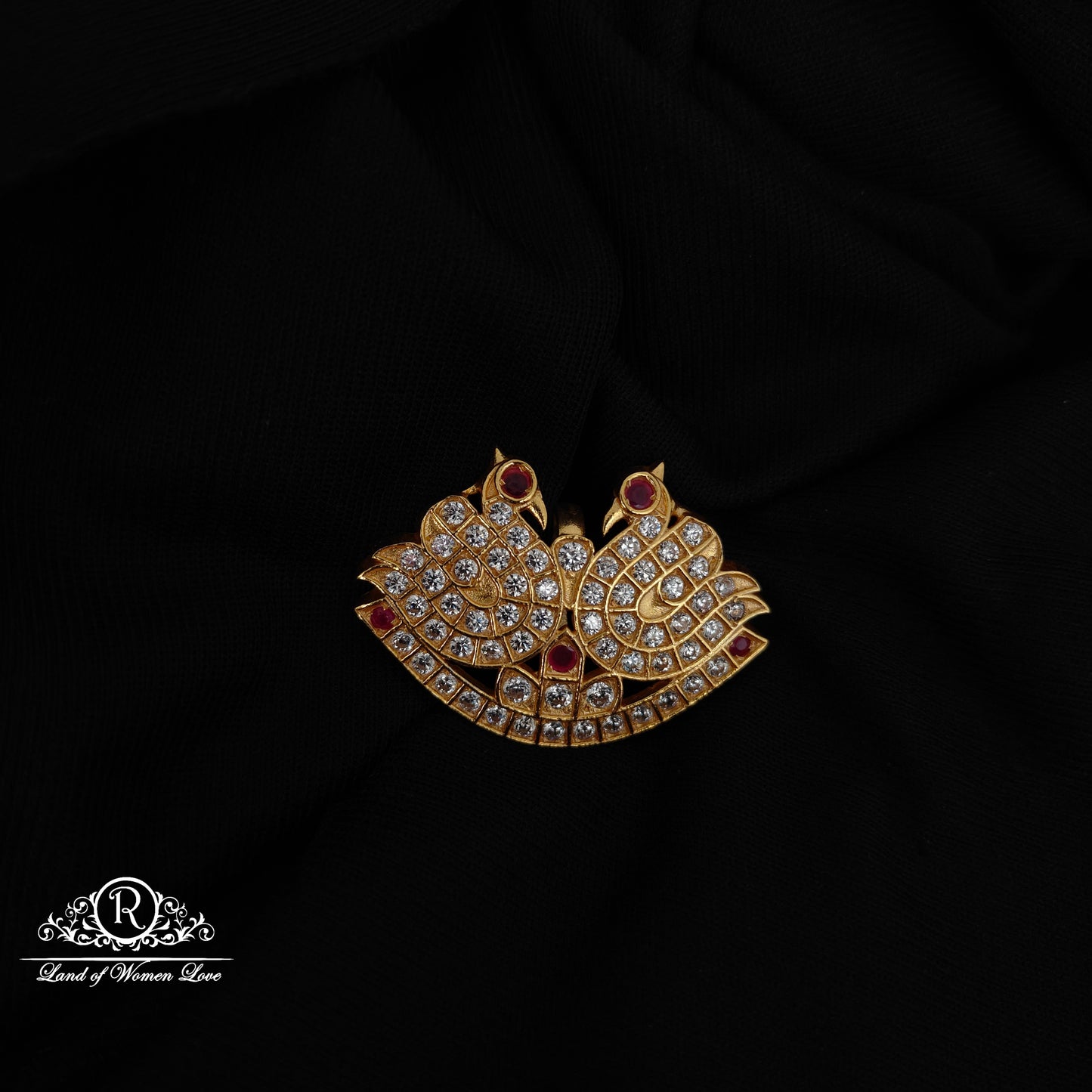 92.5 SILVERDOUBLE  PEACOCK PENDANT -RCP203