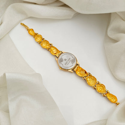 92.5-Silver With Gold Polish Watch Desgin-RCV425