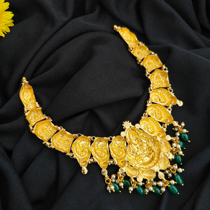 92.5 Silver  lakshmi devi  Necklace design-RCV321
