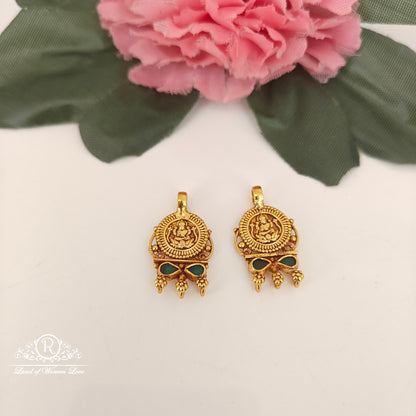 92.5-SILVER LAKSHMI DEVI SIDE LOCKETS -RCZ1044